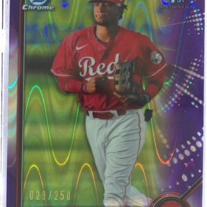 2022 Bowman Allan Cerda /250 #BCP-142 Reds Chrome Prospects Purple RayWave