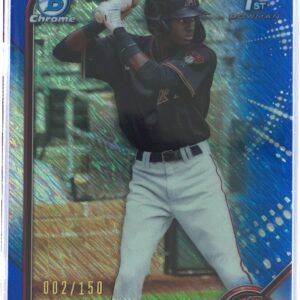 2022 Bowman Alvin Guzman /150 #BCP-18 Chrome Prospects Blue Shimmer Refractor