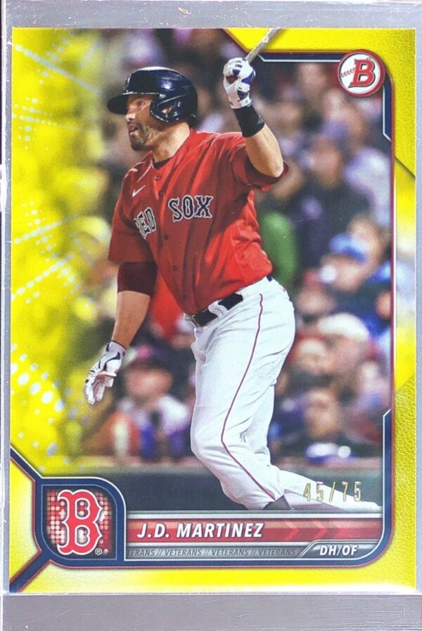 2022 Bowman J.D. Martinez Yellow /75 #26 Sox