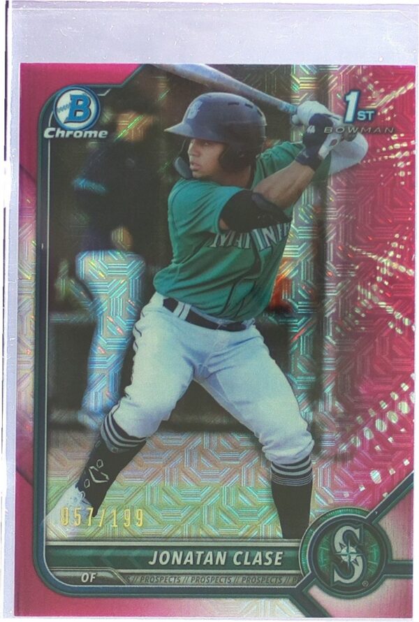 2022 Bowman Jonatan Clase /199 #BCP-118 Chrome Prospects Mojo Pink Refractor