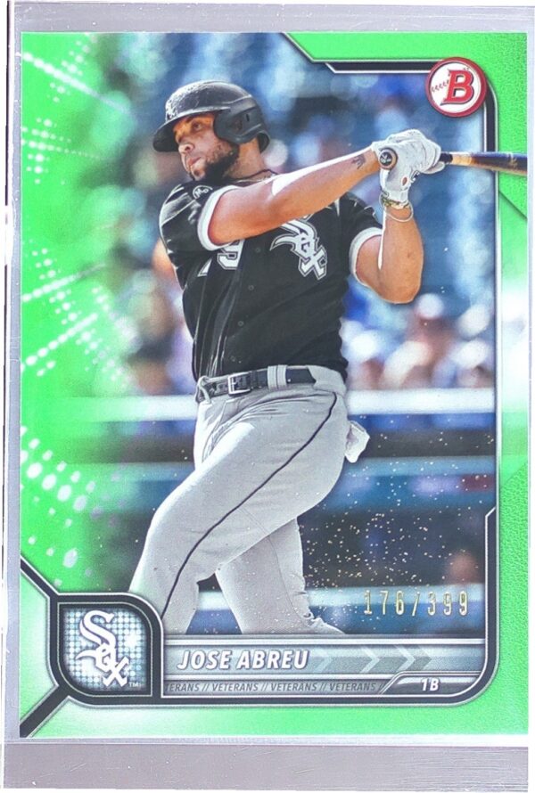 2022 Bowman Jose Abreu Neon Green /399 #37 Sox