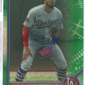 2022 Bowman Luis Rodriguez /99 #BCP-47 Dodgers Chrome Prospects Green Shimmer