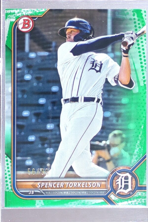 2022 Bowman Spencer Torkelson /99 #BP-6 Tigers Prospects Green Pattern