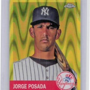 2022 Chrome Platinum Anniversary Jorge Posada Yellow RayWave Refractor SN250