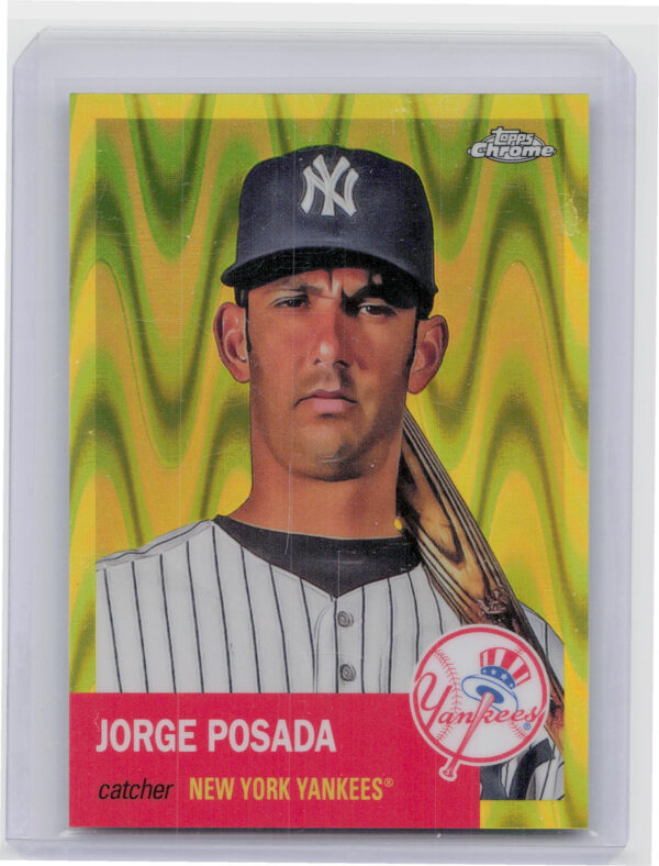 2022 Chrome Platinum Anniversary Jorge Posada Yellow RayWave Refractor SN250