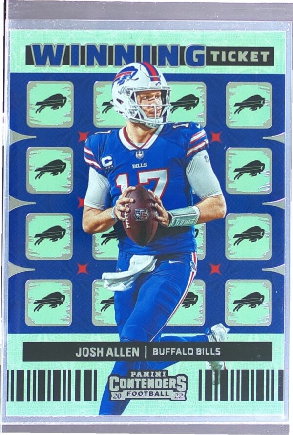 2022 Contenders Josh Allen #WT-JAL Bills Winning Ticket
