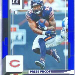 2022 Donruss David Montgomery Blue Press Proof #80 Bears