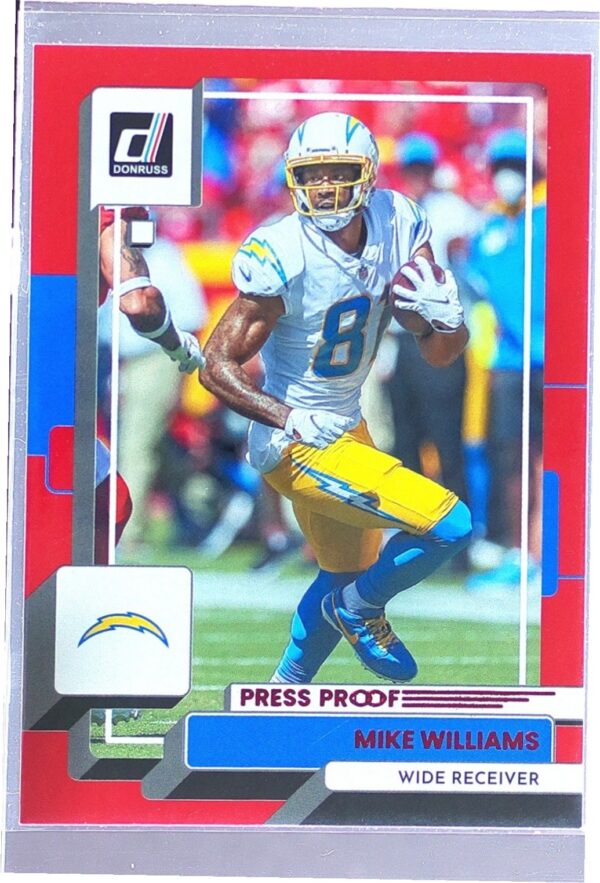 2022 Donruss Mike Williams Press Proof Red #292 Chargers