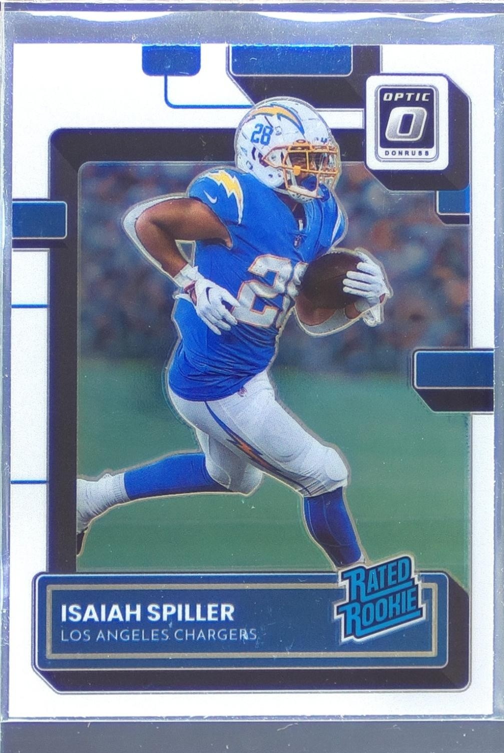 2022 Donruss Optic Isaiah Spiller RC #216 Chargers