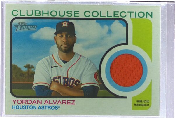 2022 Heritage Yordan Alvarez JSY #CC-YA Astros Clubhouse Collection Relics