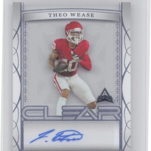 2022 Leaf Trinity Theo Wease Auto /99 #CA-TW1 Sooners Clear Autographs Silver