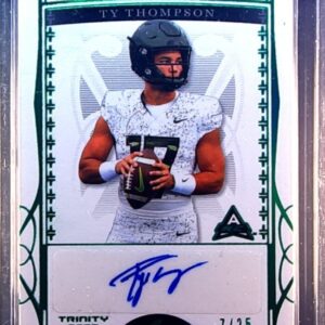 2022 Leaf Trinity Ty Thompson Auto /25 #BA-TT1 Ducks Emerald