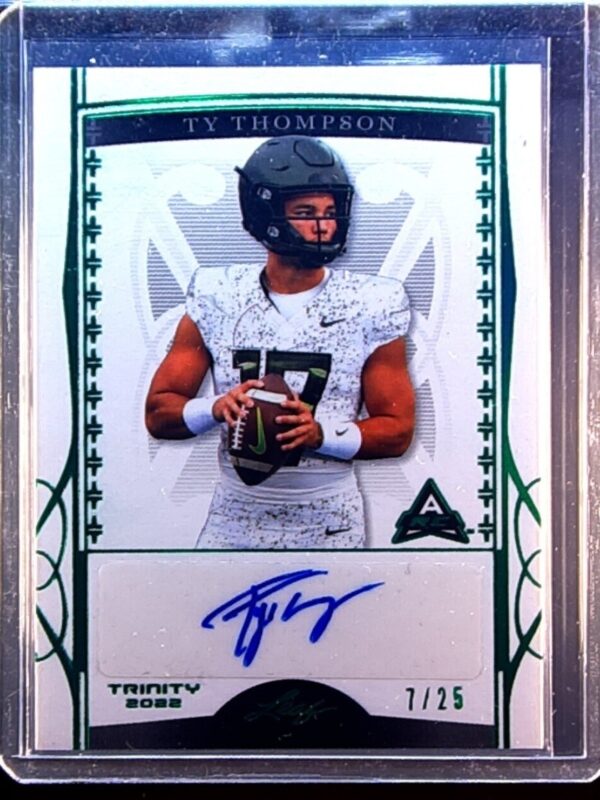 2022 Leaf Trinity Ty Thompson Auto /25 #BA-TT1 Ducks Emerald