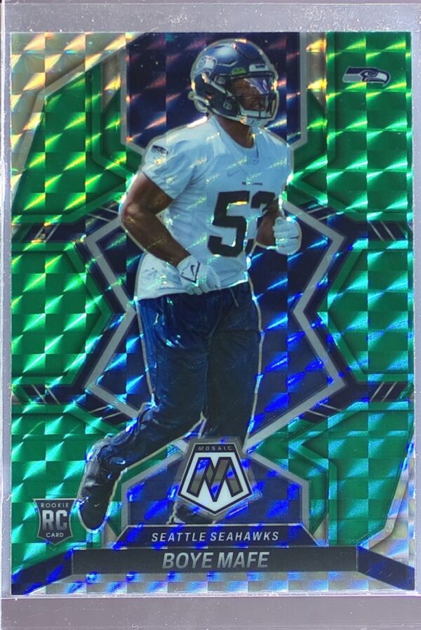 2022 Mosaic Boye Mafe Mosaic Green #385 Seahawks