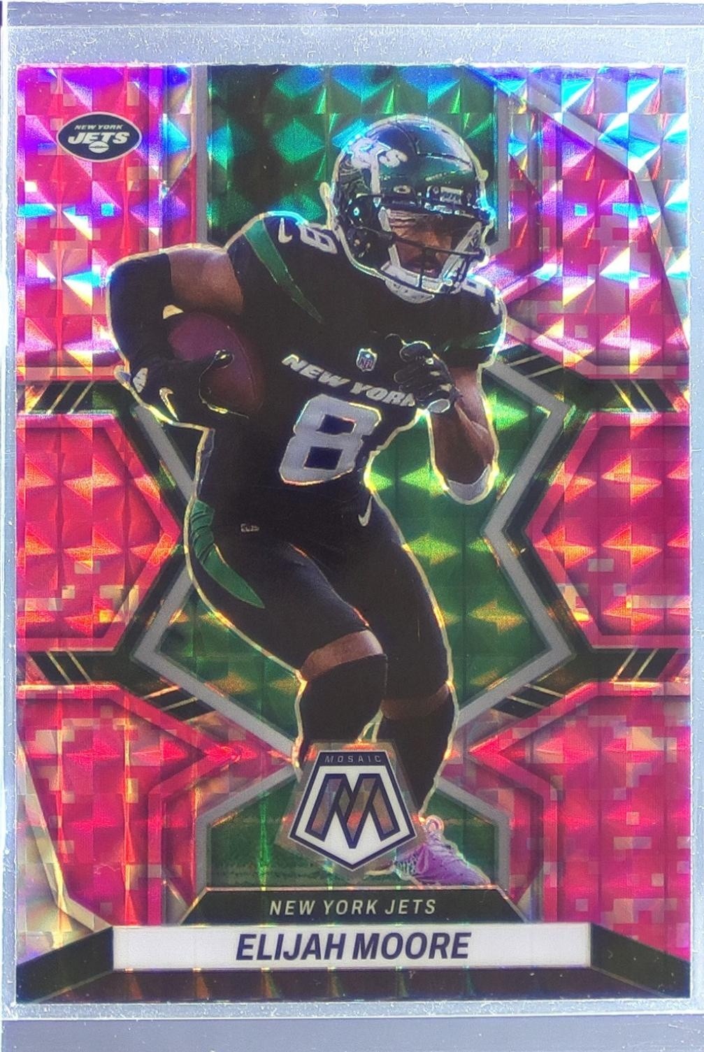2022 Mosaic Elijah Moore Mosaic Camo Pink #153 Jets