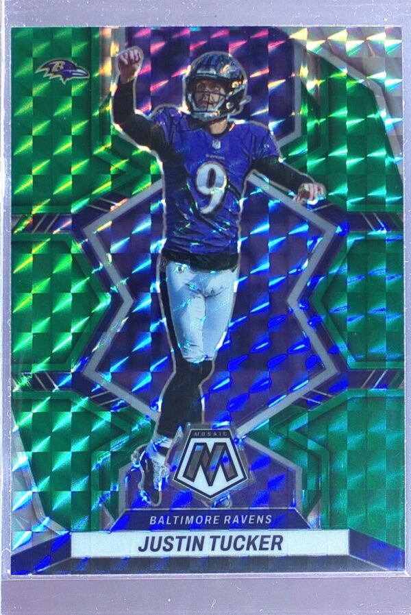 2022 Mosaic Justin Tucker Mosaic Green #18 Ravens