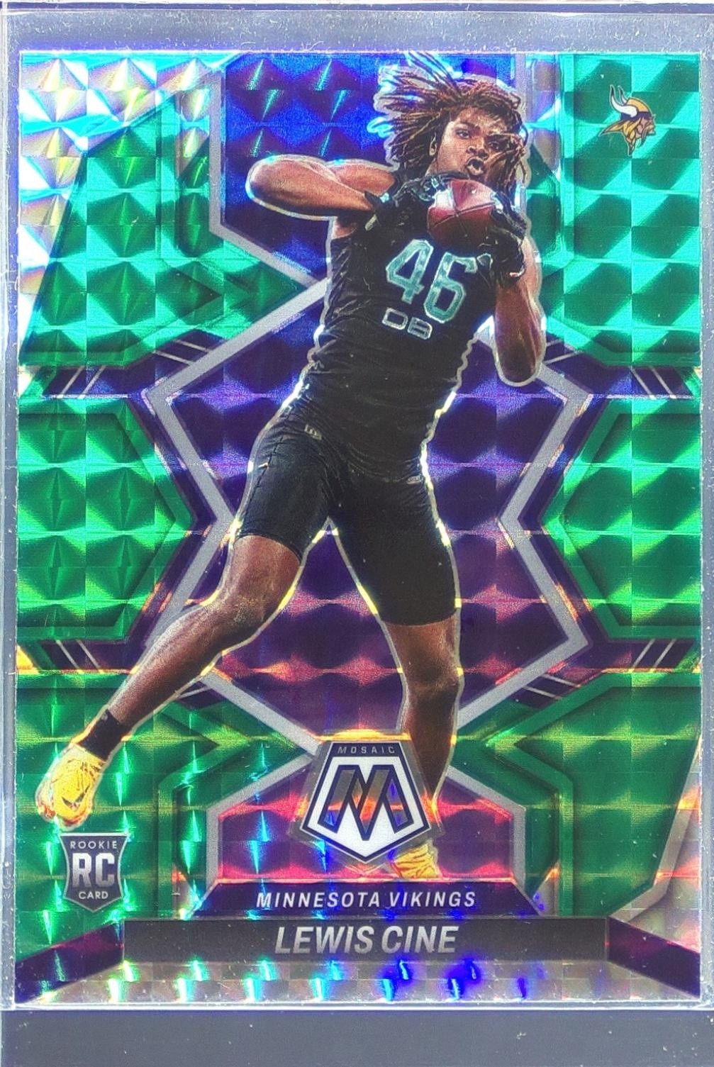 2022 Mosaic Lewis Cine Mosaic Green RC #379 Vikings