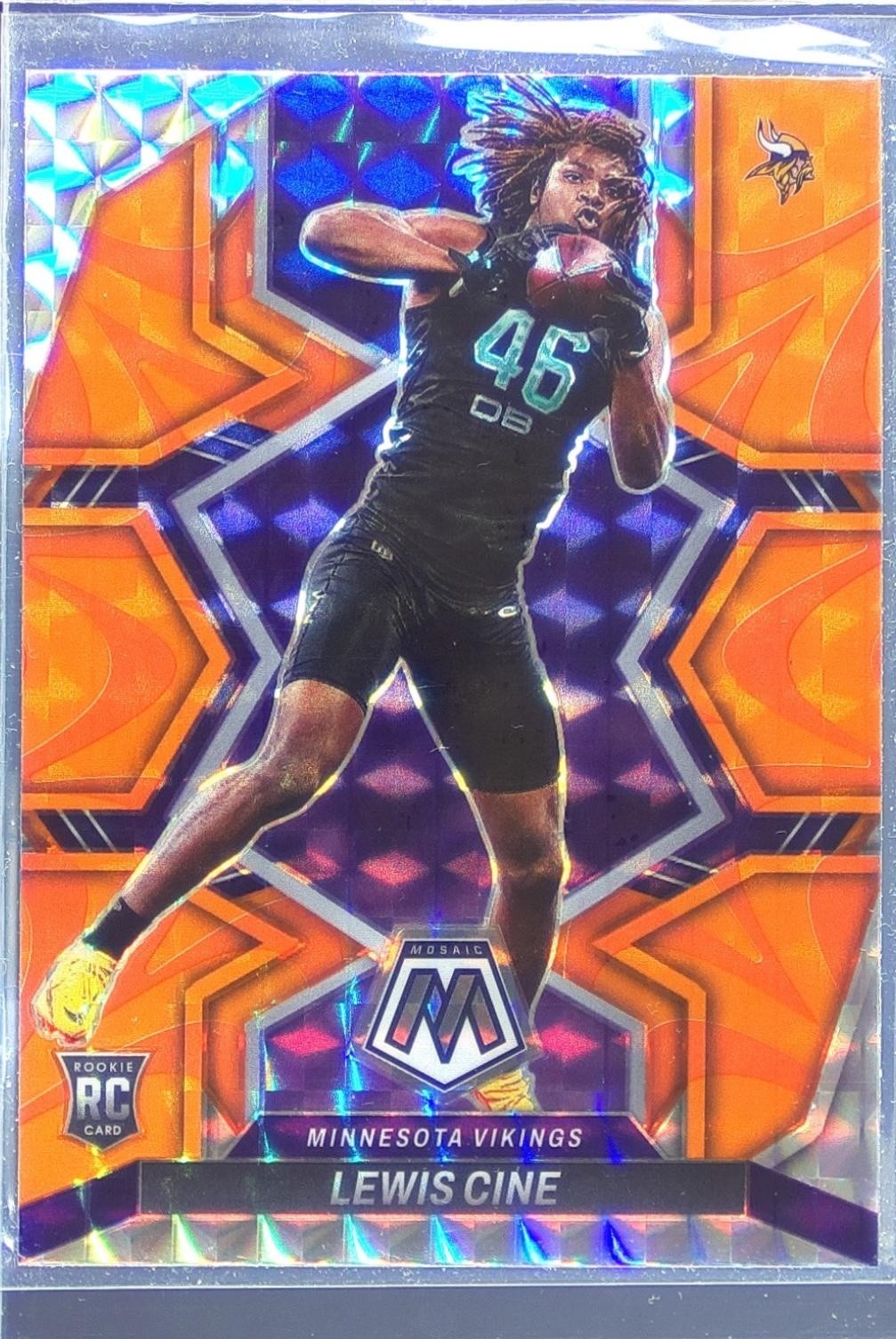 2022 Mosaic Lewis Cine Mosaic Reactive Orange RC #379 Vikings