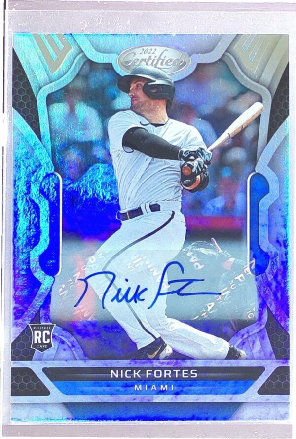 2022 Panini Chronicles Nick Fortes Auto RC #17 Marlins Certified Autographs