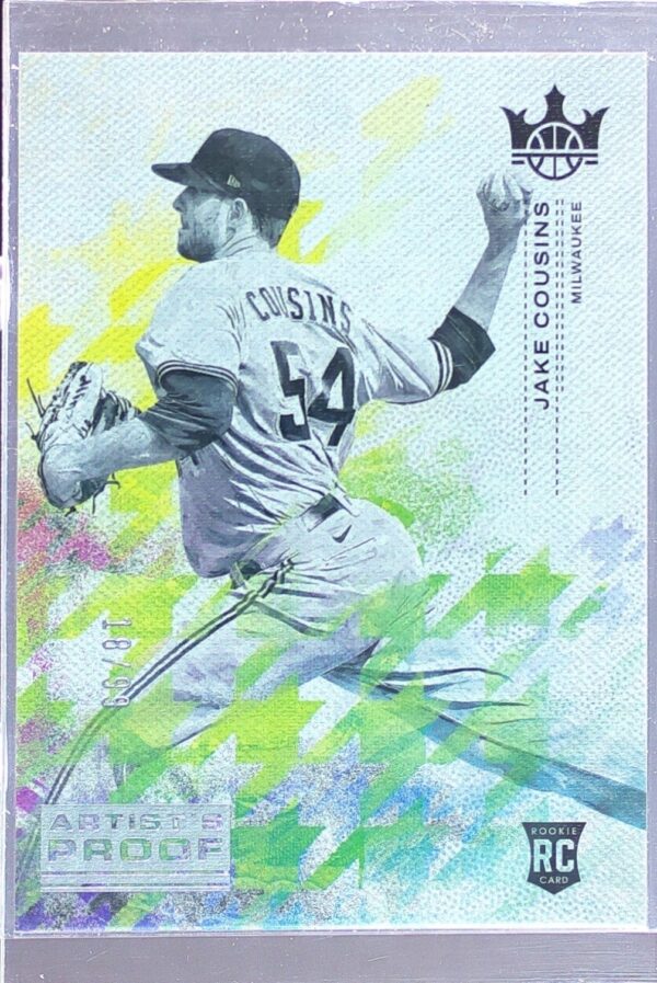 2022 Panini Diamond Kings Jake Cousins Artist's Proof Silver /99 RC #180 Brewers