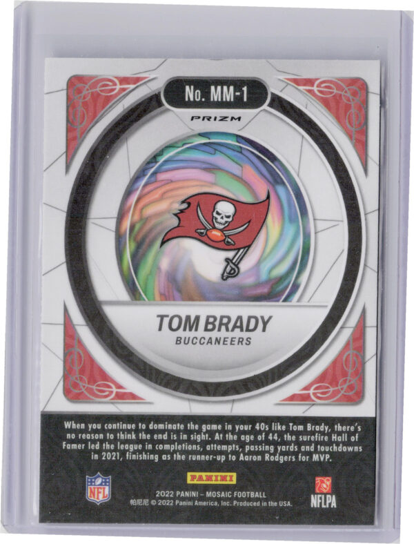 2022 Panini Mosaic Tom Brady #MM-1 Buccaneers Men of Mastery Mosaic - Image 3