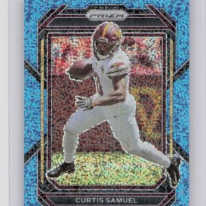 2022 Panini Prizm Curtis Samuel Blue Sparkle SN96 #295 Commanders