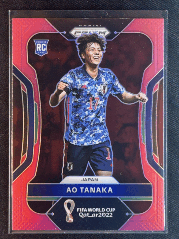2022 Panini Prizm FIFI World Cup Qatar Ao Tanaka Pink parallel Rookie RC Japan