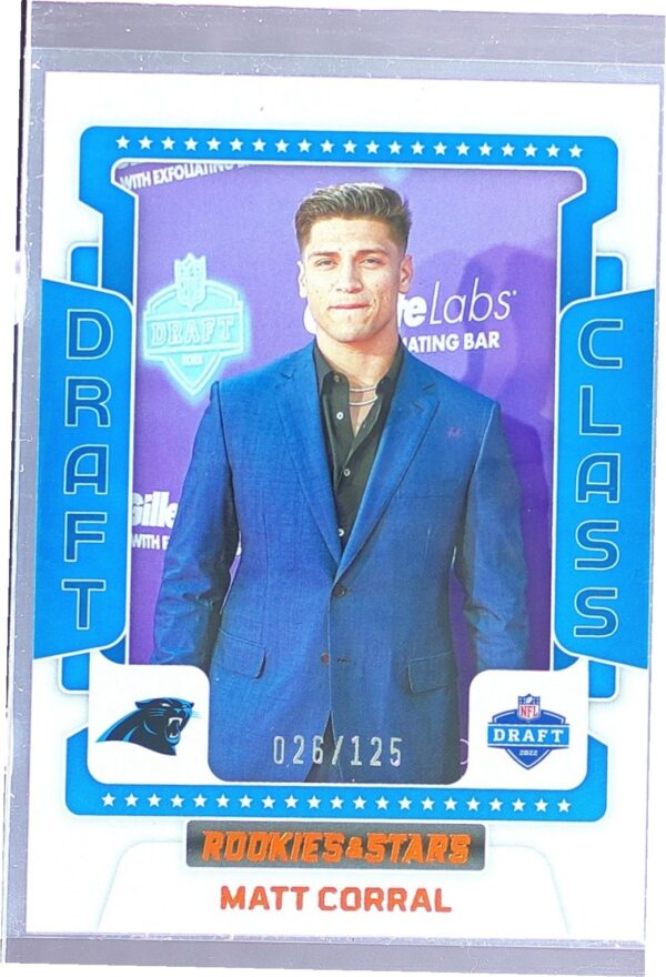 2022 Panini Rookies & Stars Matt Corral #DC-4 Panthers Draft Class Orange RC