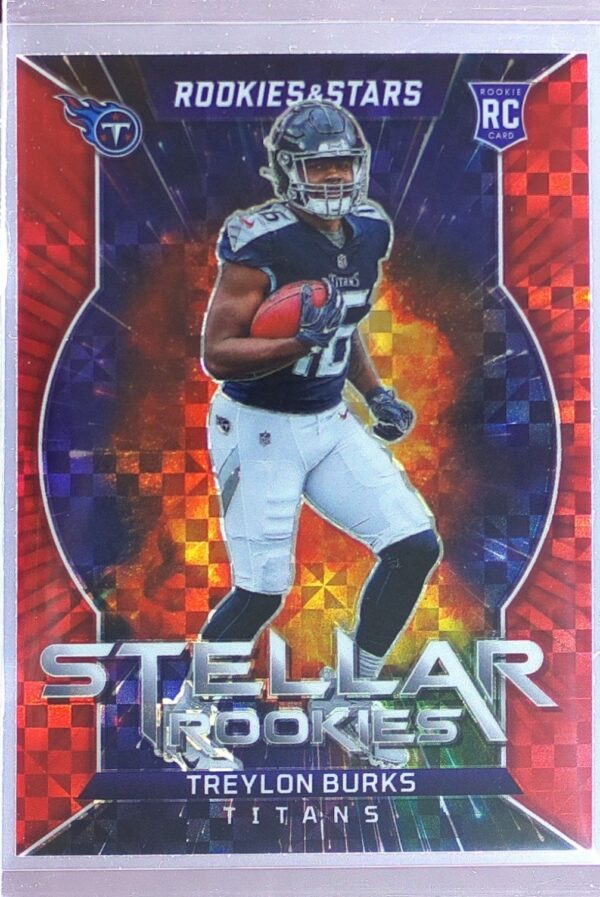 2022 Panini Rookies & Stars Treylon Burks RC #SR-8 Titans Stellar Rookies Red Pl
