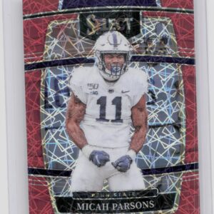 2022 Panini Select Draft Picks Micah Parsons Red Lazer #85 Penn State Cowboys
