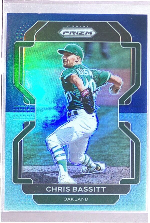 2022 Prizm Chris Bassitt Navy Blue / Carolina Blue Prizm #125 Athletics