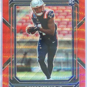 2022 Prizm Pierre Strong Jr. Red Wave /149 RC #325 Patriots