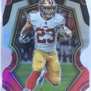 2022 Select Christian McCaffrey Black and Red Prizm Die Cut #186 49ers
