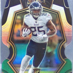2022 Select Hassan Haskins Black and Green Prizm Die Cut RC #196 Titans
