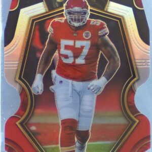 2022 Select Orlando Brown Black and Red Prizm Die Cut #151 Chiefs