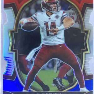 2022 Select Sam Howell Red and Blue Prizm Die Cut RC #76 Commanders