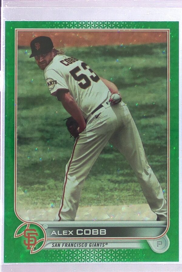 2022 Topps Alex Cobb Green Foilboard /499 #359 Giants