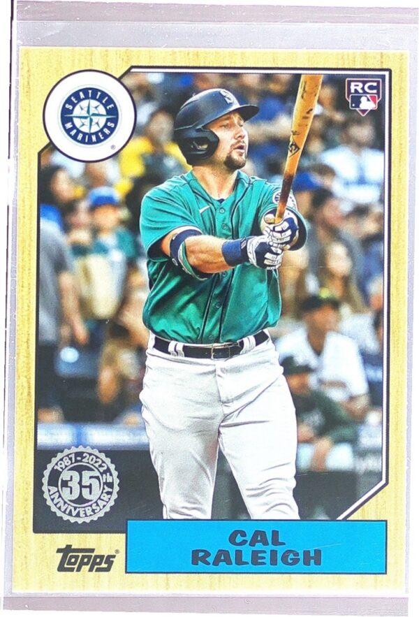 2022 Topps Cal Raleigh RC #T87-72 Mariners 1987 Topps Baseball 35th Anniversary