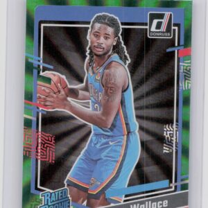 2023-24 Donruss Cason Wallace Green Laser Holo RC #231 Thunder