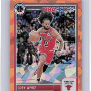 2023-24 Hoops Premium Stock Coby White Orange Ice Prizm /125 278 Bulls