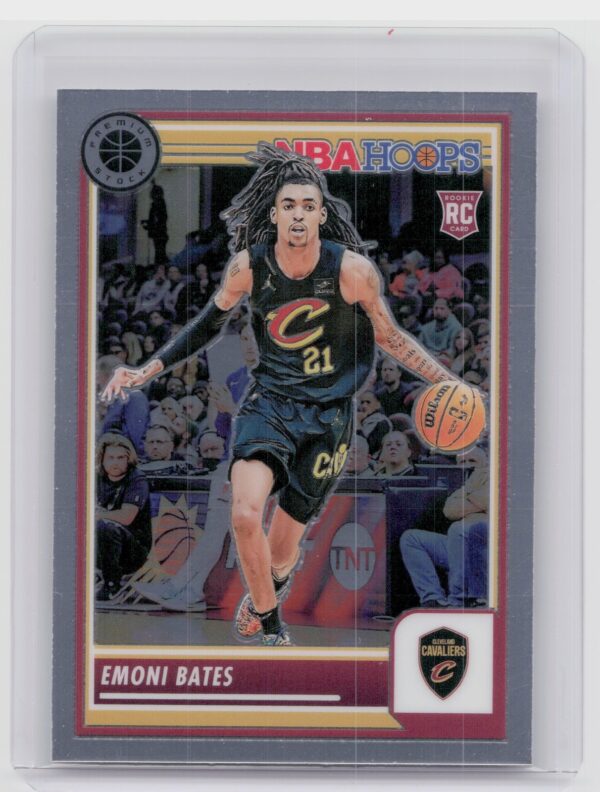 2023-24 Hoops Premium Stock Emoni Bates RC 74 Cavaliers