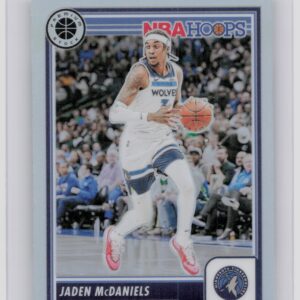 2023-24 Hoops Premium Stock Jaden McDaniels Silver Prizm 128 Timberwolves