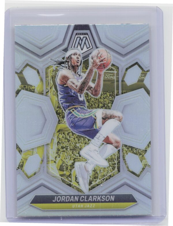 2023-24 Panini Mosaic Jordan Clarkson Silver 42 Jazz