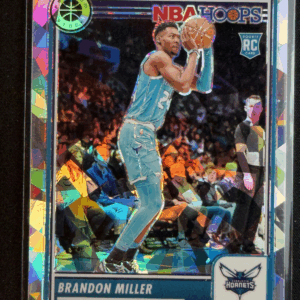2023-24 Panini NBA Hoops Premium Stock Brandon Miller Cracked Ice Rookie RC Horn