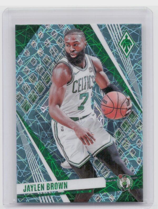 2023-24 Panini Phoenix Jaylen Brown Phoenix Teal Lazer 77 Celtics