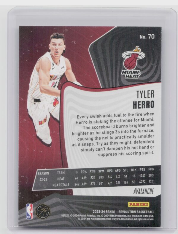 2023-24 Panini Revolution Tyler Herro #70 Heat - Image 3