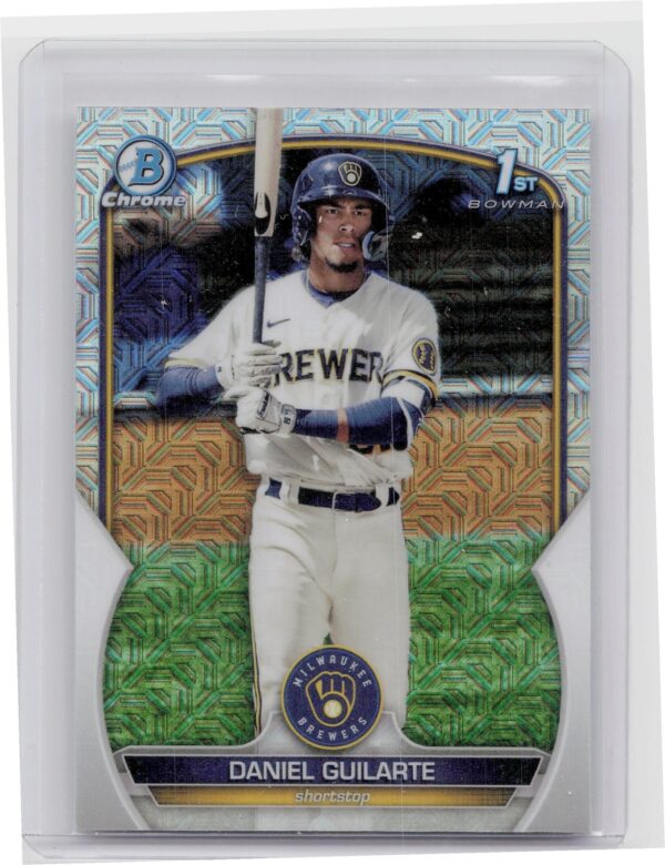 2023 Bowman Daniel Guilarte #BCP-21 Brewers Chrome Prospects Mojo Refractors