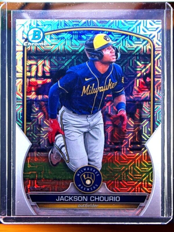 2023 Bowman Jackson Chourio #BCP-76 Brewers Chrome Prospects Mojo Refractors