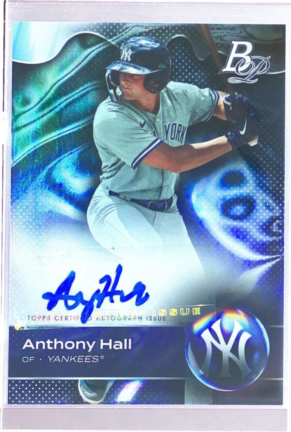 2023 Bowman Platinum Anthony Hall Auto #TOP-73 Yankees Top Prospects Autographs