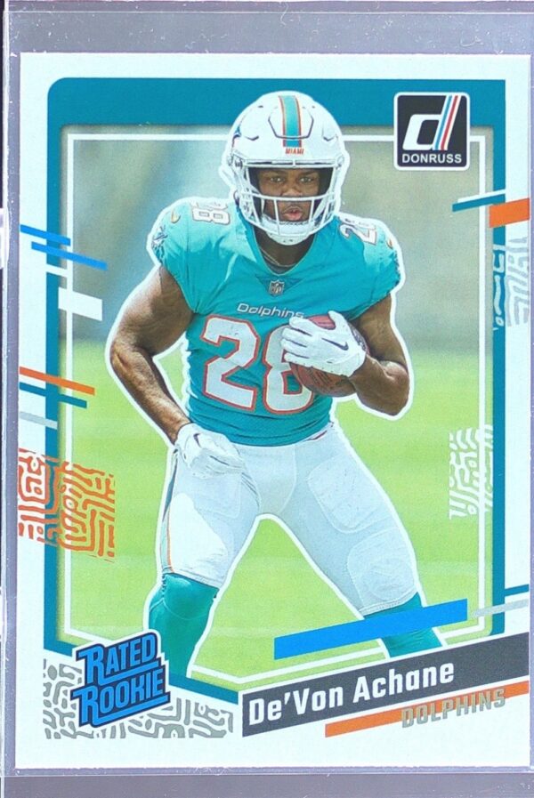 2023 Donruss De'Von Achane RC #365 Dolphins